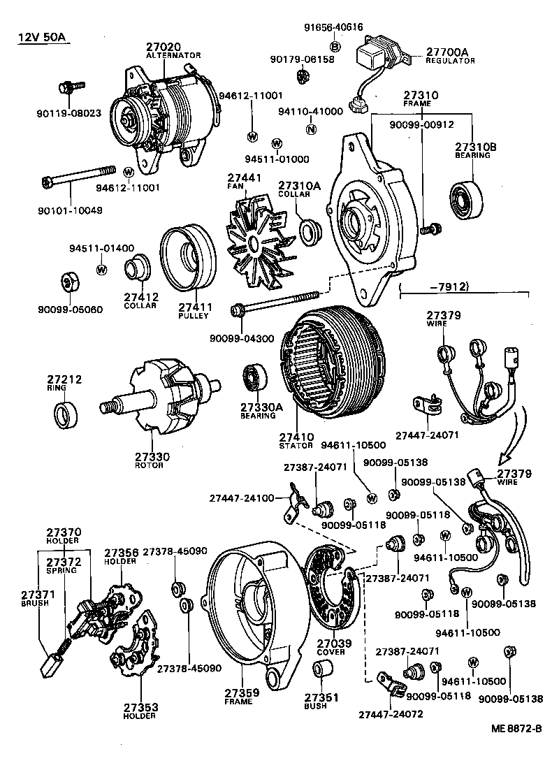 27060-34030 ALTERNATOR ASSY product image