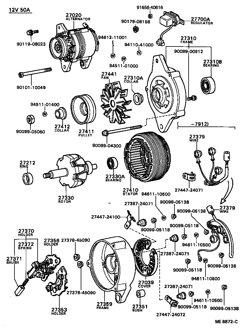 27020-18010 ALTERNATOR ASSY product image