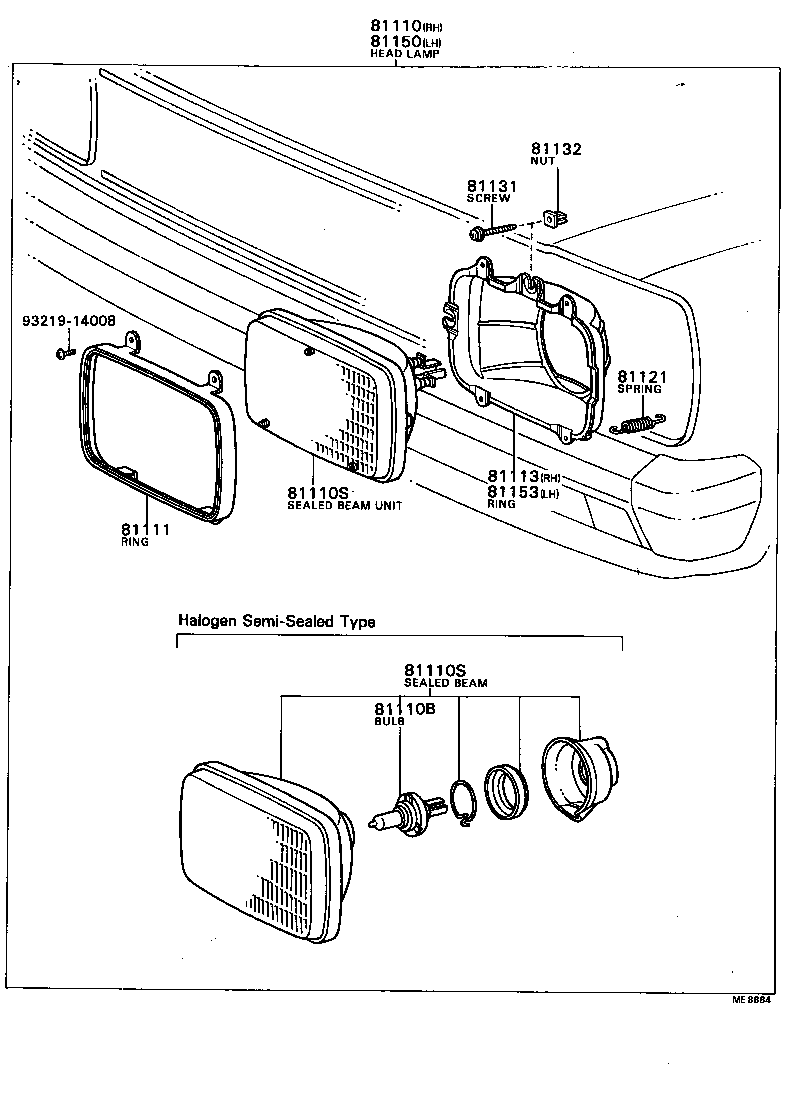 81111-10120 RING, SEALED BEAM RETAINING product image
