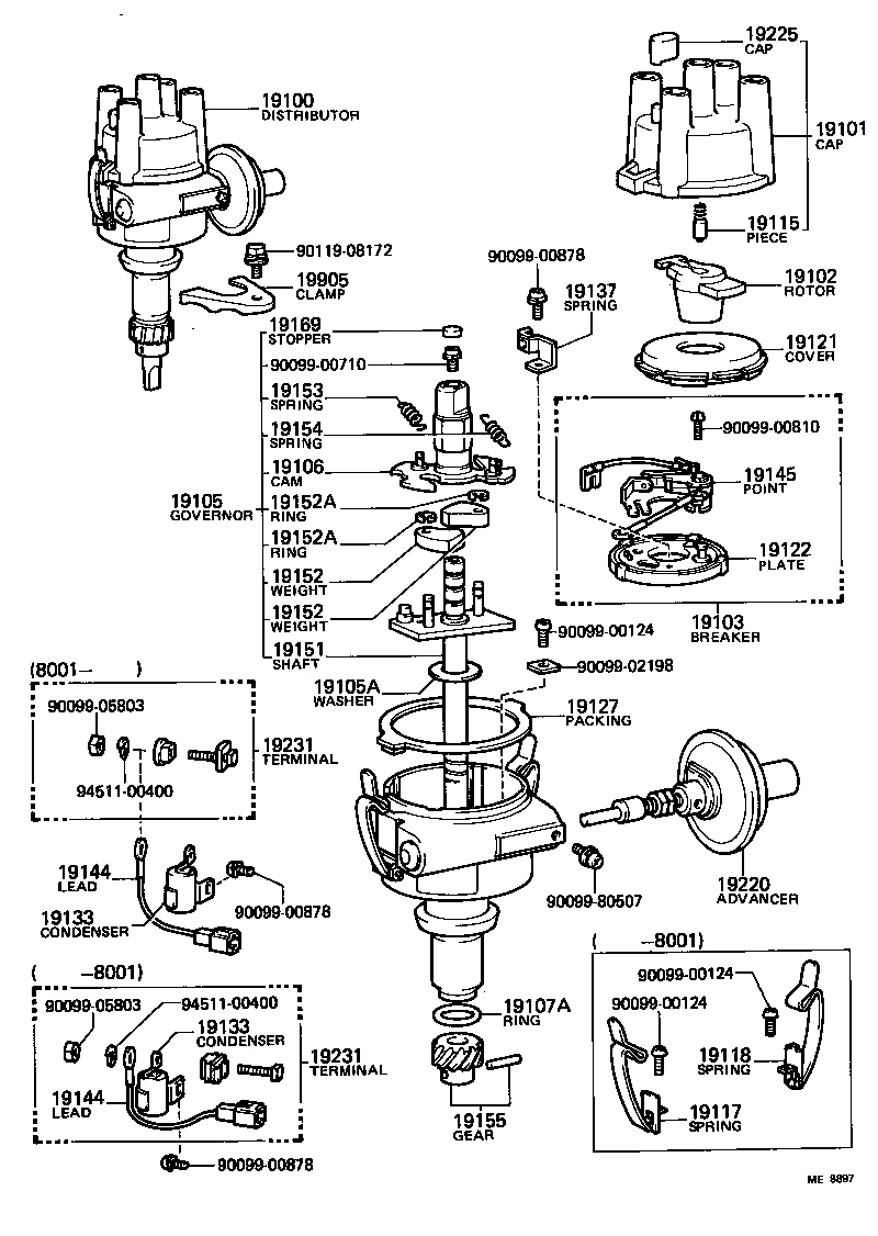 19100-34220 DISTRIBUTOR ASSY product image