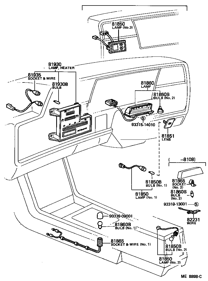 81850-30120 LAMP ASSY, INDICATOR product image