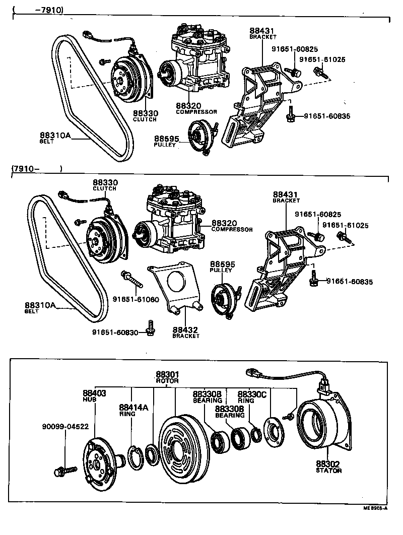88431-28030 BRACKET, COMPRESSOR MOUNTING, NO.3 product image