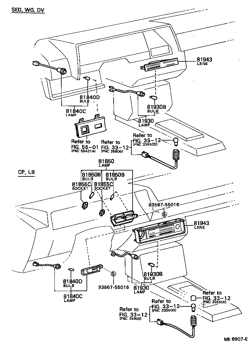 81850-12150 LAMP ASSY, INDICATOR product image