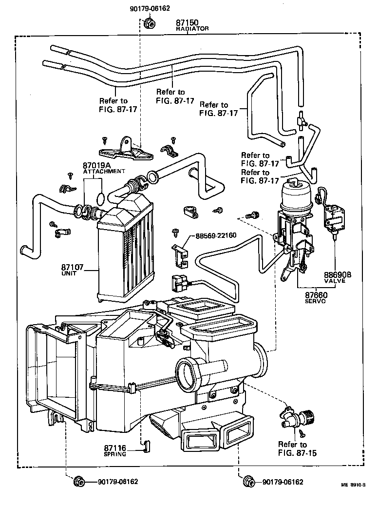 87107-22110 UNIT SUB-ASSY, HEATER RADIATOR product image