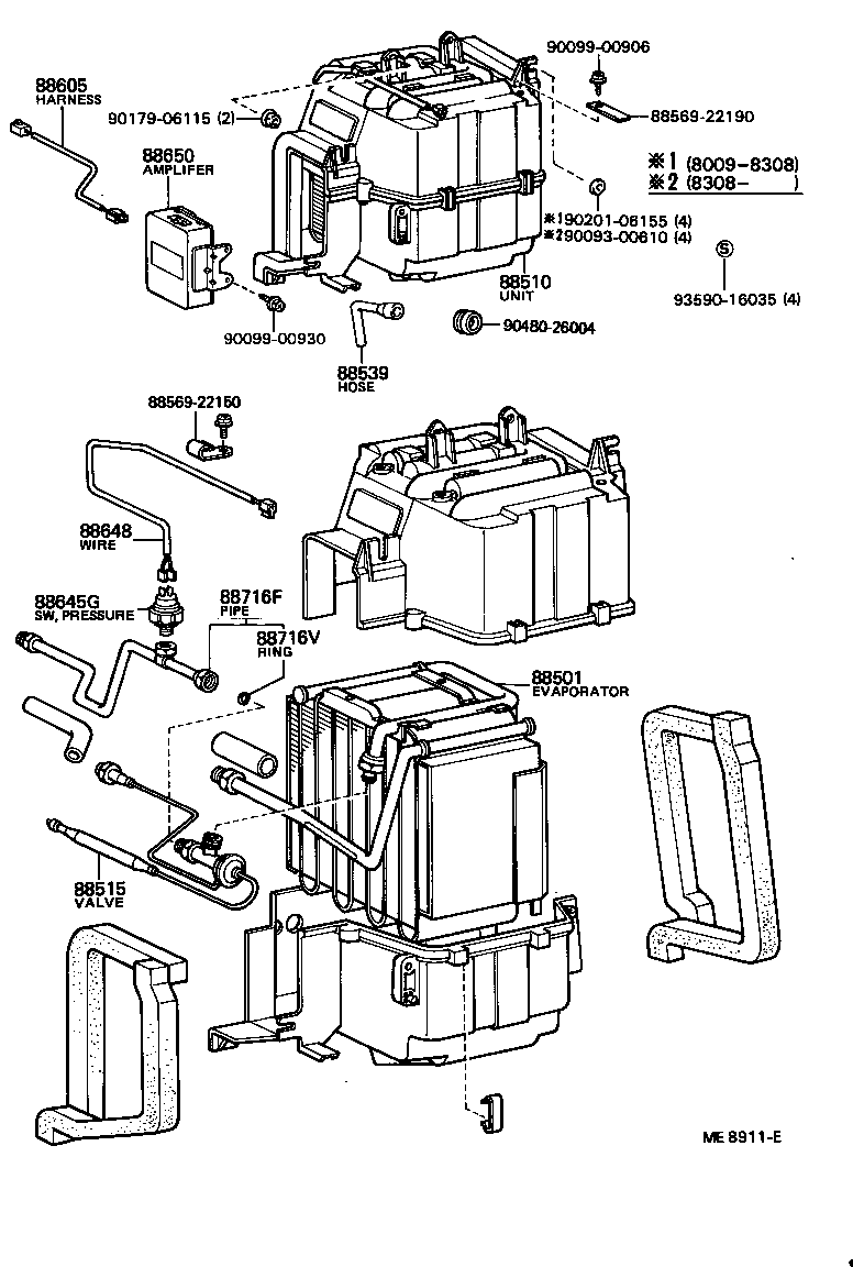 88539-22100 HOSE, COOLER UNIT DRAIN, NO.1 product image