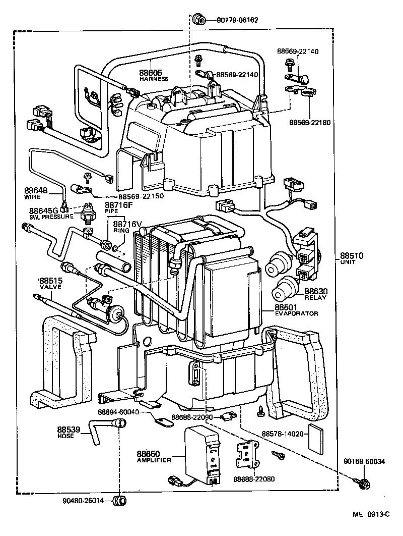 88539-22100 HOSE, COOLER UNIT DRAIN, NO.1 product image