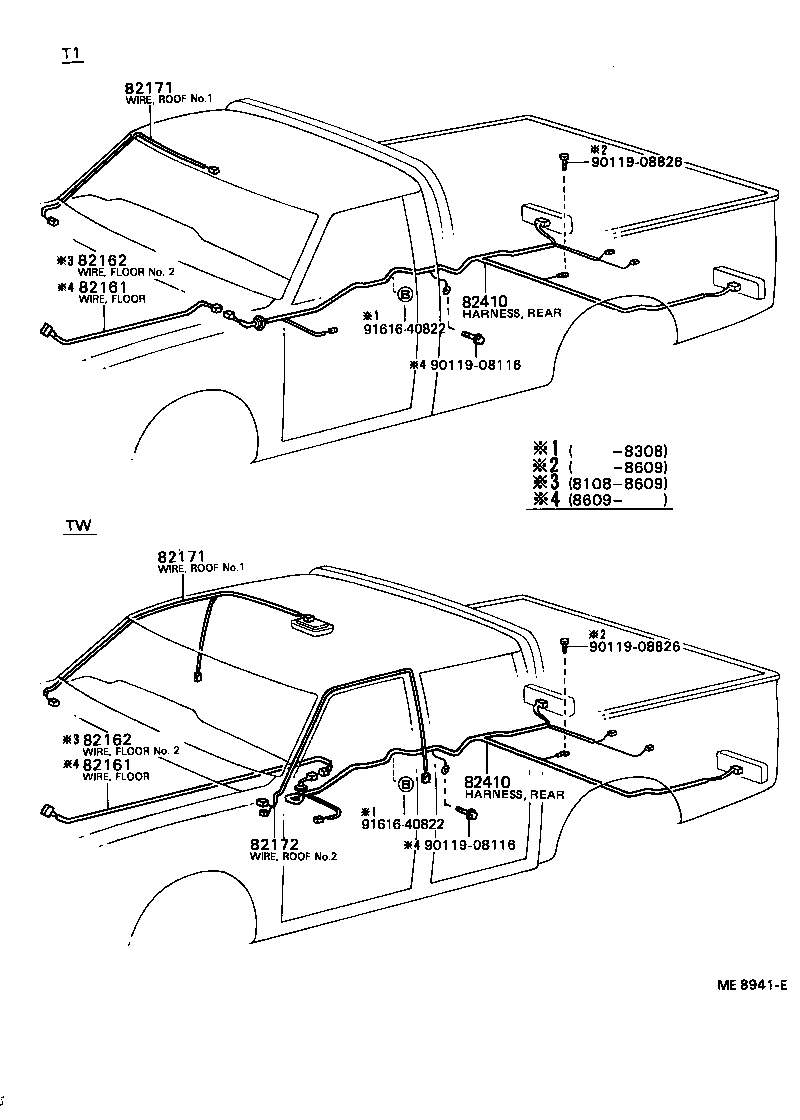 82164-92307 HARNESS ASSY, WIRING TO REAR LAMP product image