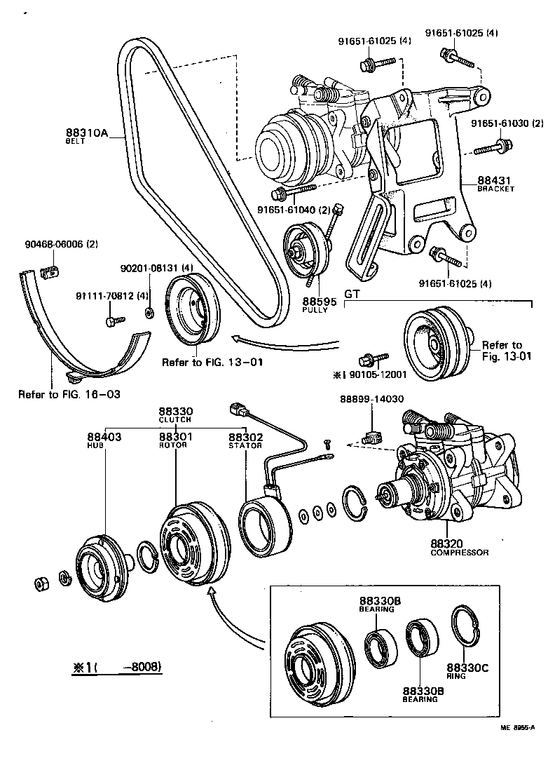 88431-20170 BRACKET, COMPRESSOR MOUNTING, NO.2 product image