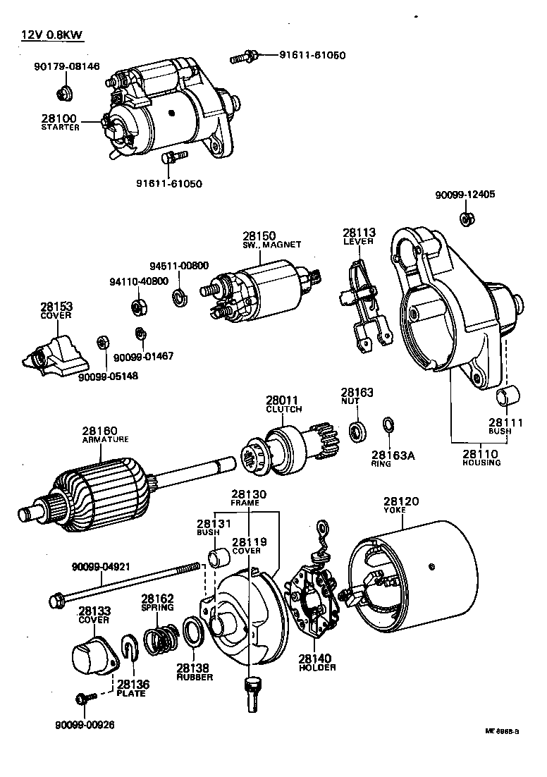28100-27020 STARTER ASSY product image