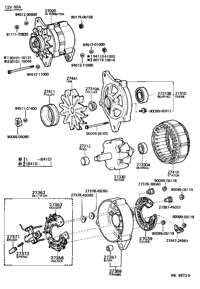 27020-68010 ALTERNATOR ASSY product image