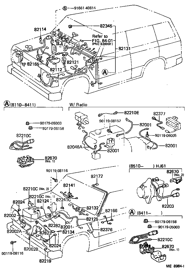 82111-90A00 WIRE SUB-ASSY, FOG LAMP FEED product image