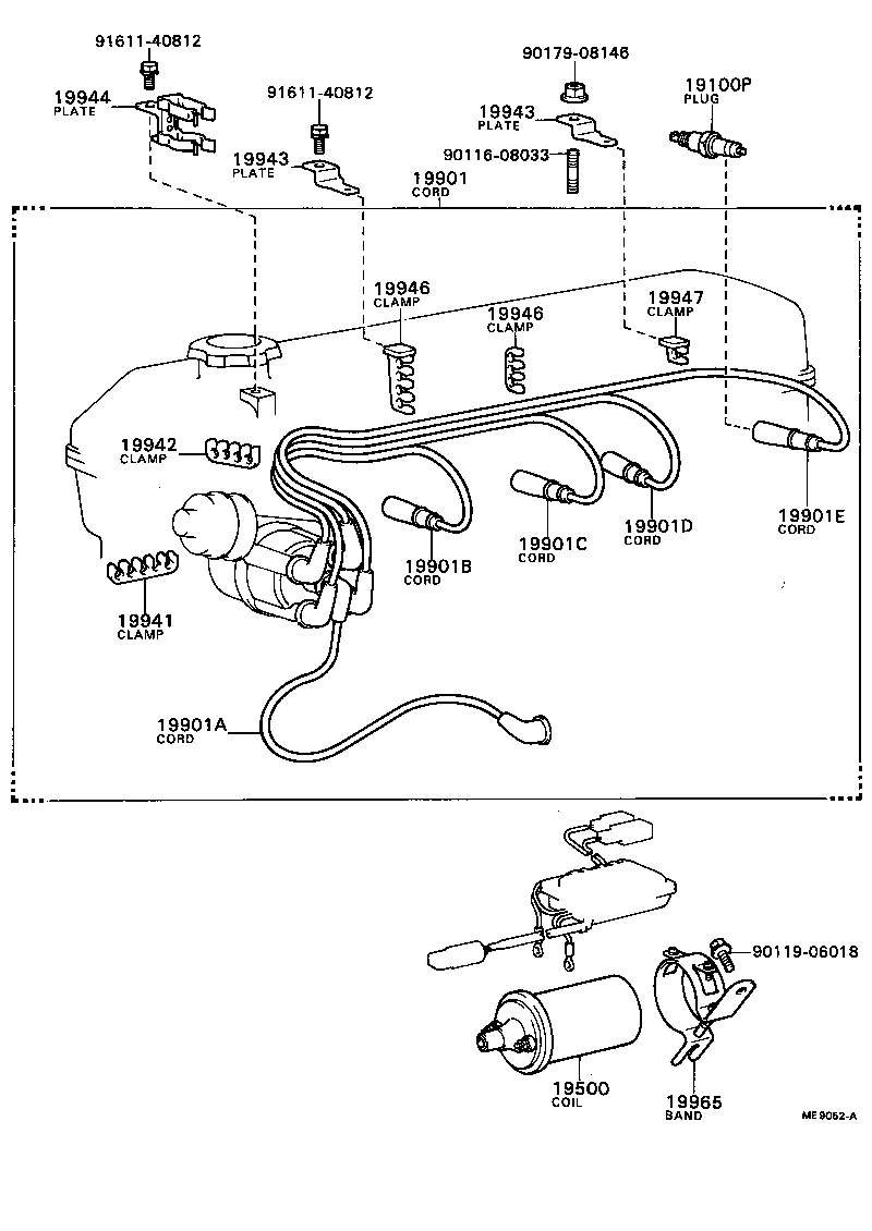 19944-38010 PLATE, RESISTIVE CORD CLAMP SUPPORT, NO.2 product image