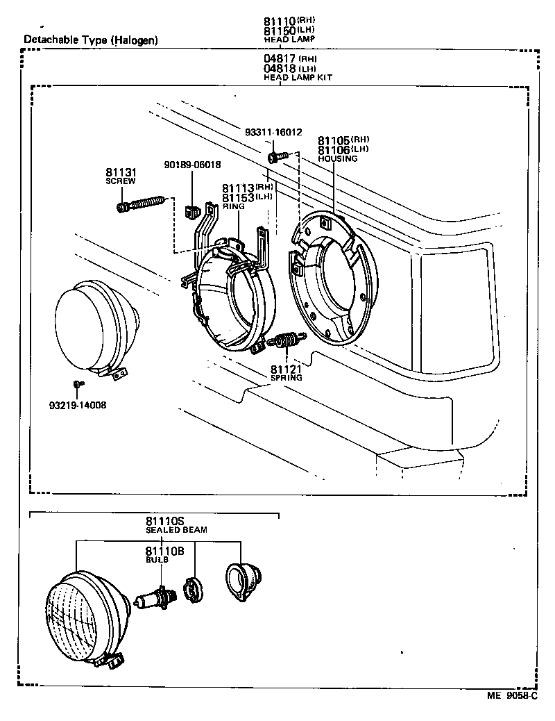 81150-69245 HEADLAMP ASSY, LH product image