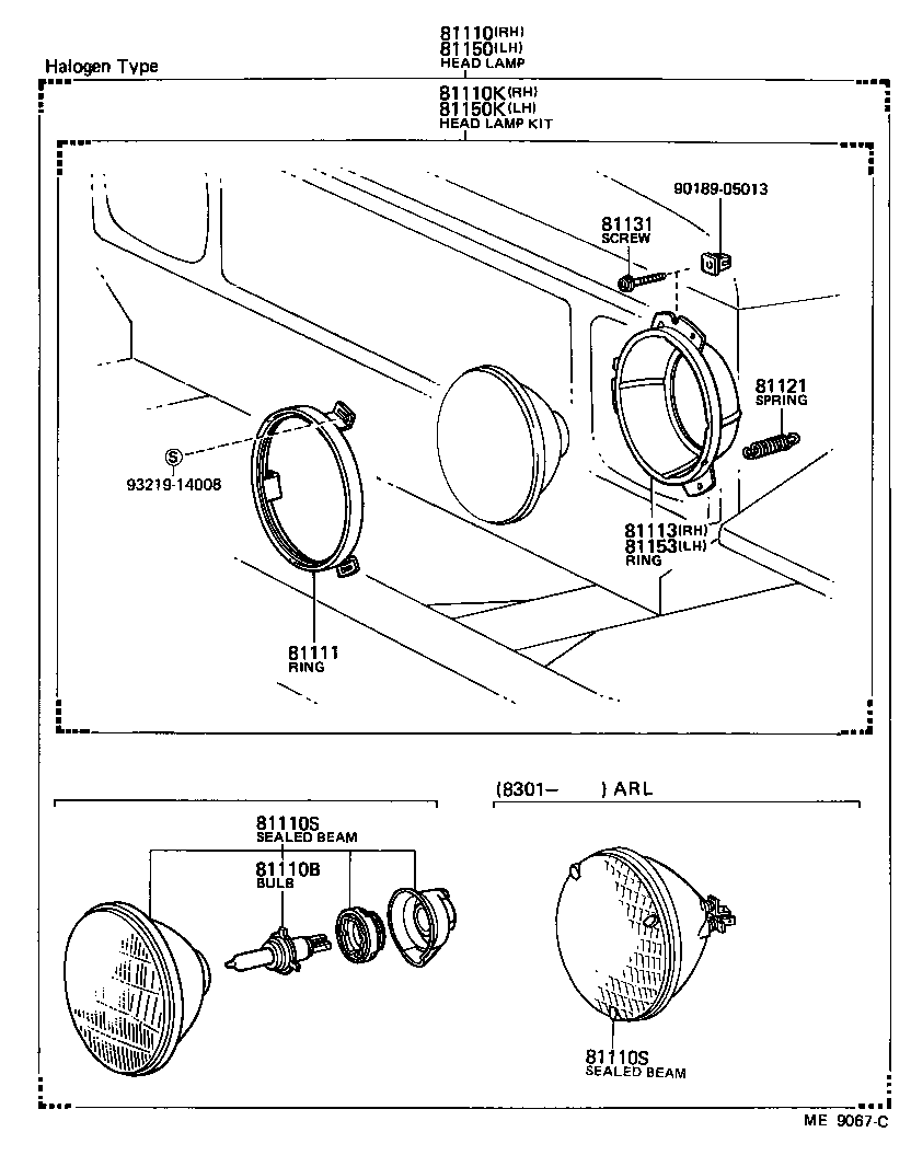 81150-69155 HEADLAMP ASSY, LH product image
