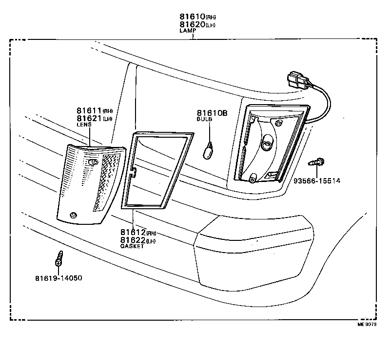 81610-19305 LAMP ASSY, PARKING & CLEARANCE, RH product image