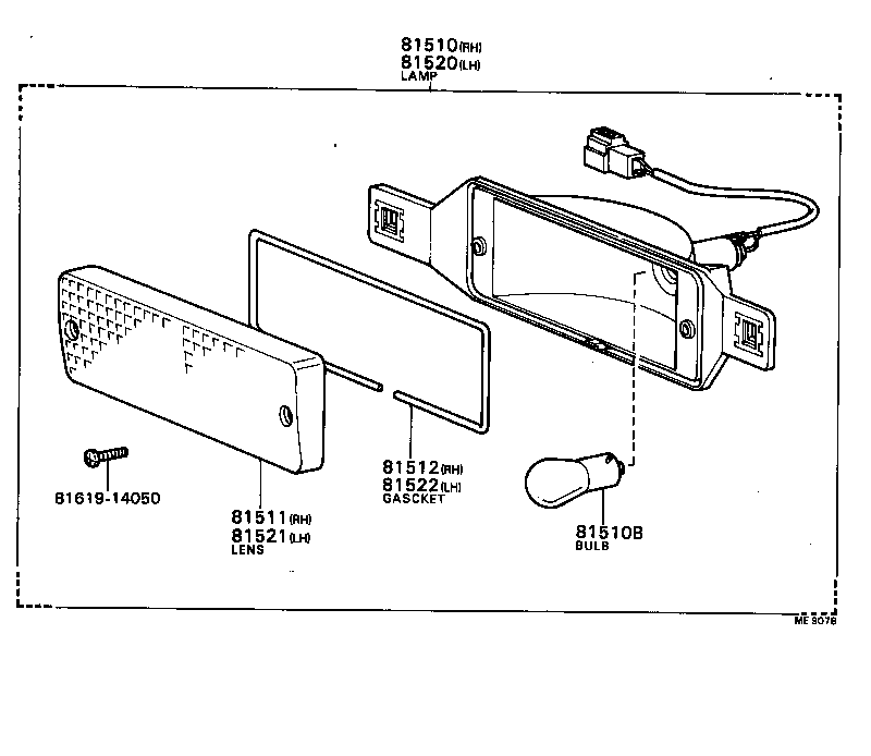 81510-16030 LAMP ASSY, FRONT TURN SIGNAL, RH product image