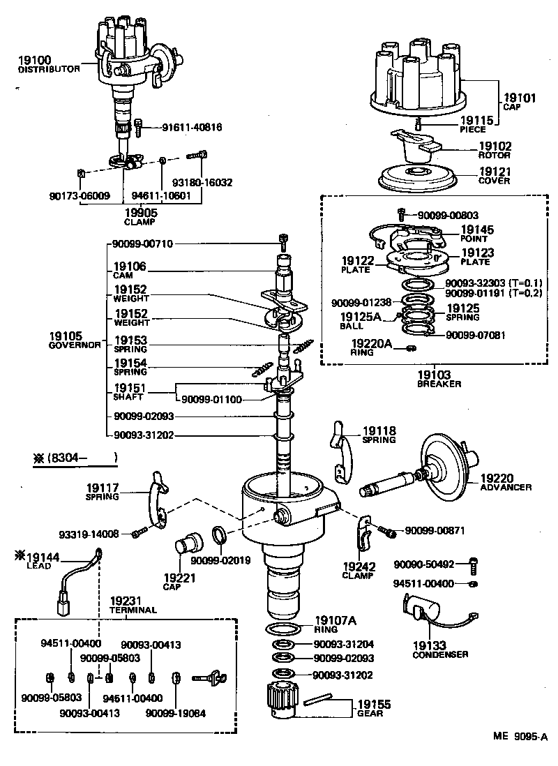 19100-61040 DISTRIBUTOR ASSY product image