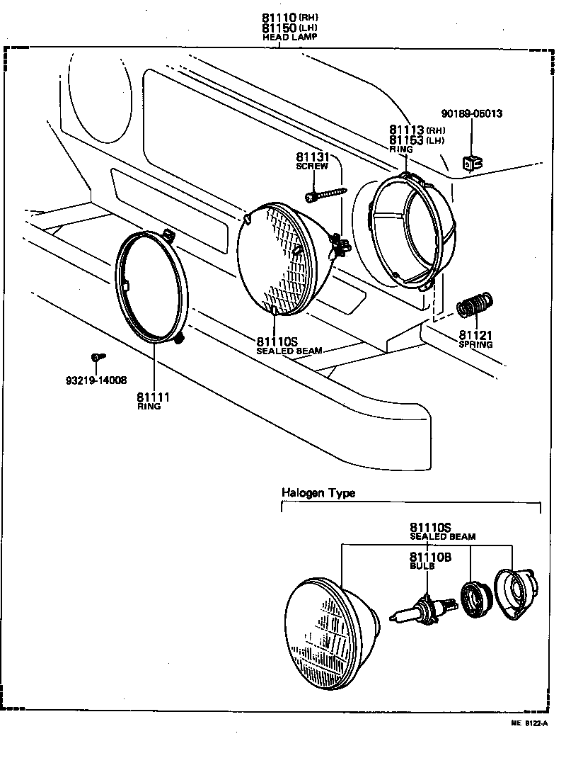 81110-69225 HEADLAMP ASSY, RH product image