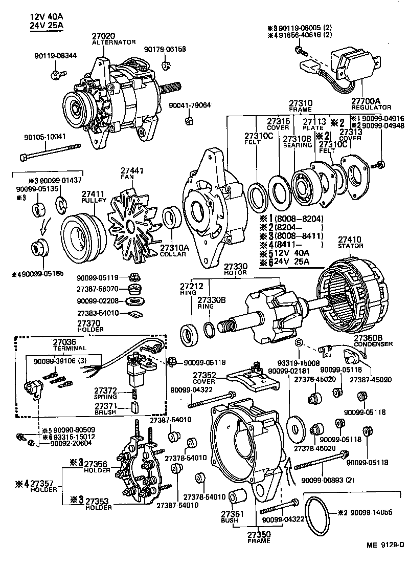 27020-68040 ALTERNATOR ASSY product image