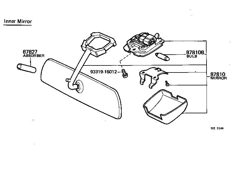 87810-95017 MIRROR ASSY, INNER REAR VIEW product image