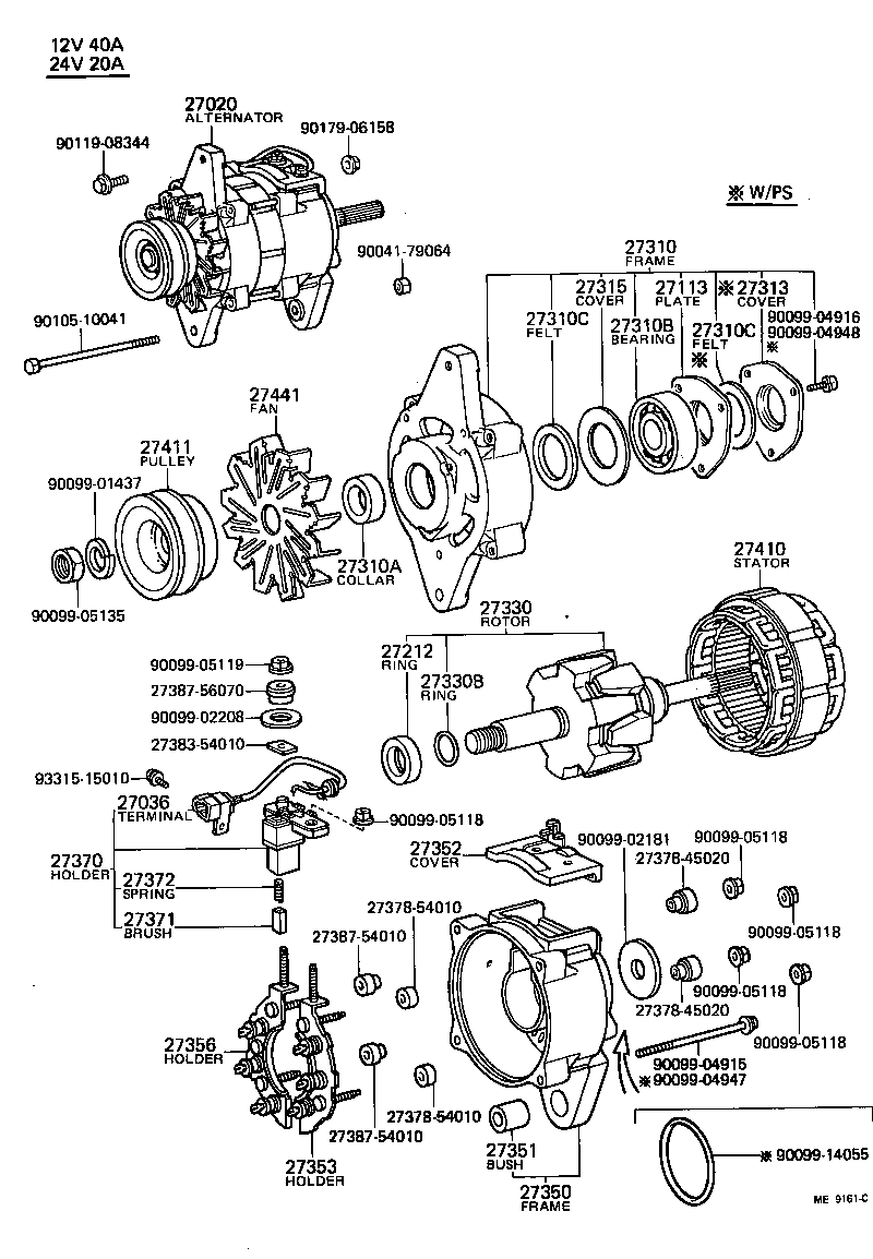27020-68010 ALTERNATOR ASSY product image