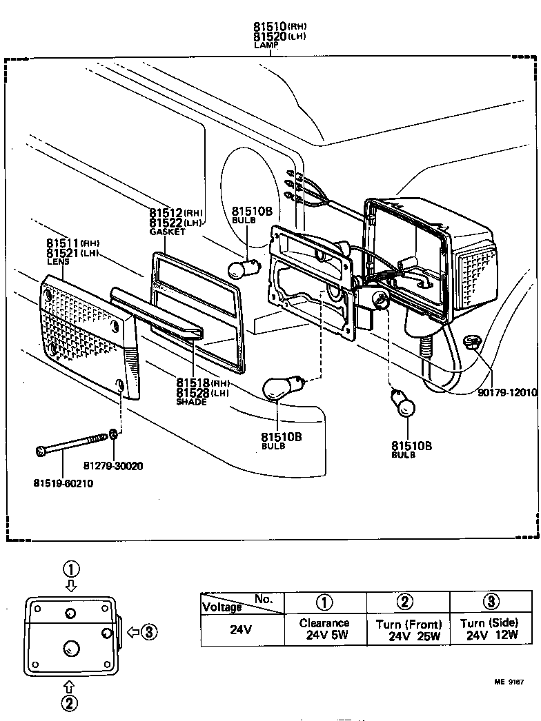 81520-69145 LAMP ASSY, FRONT TURN SIGNAL, LH product image