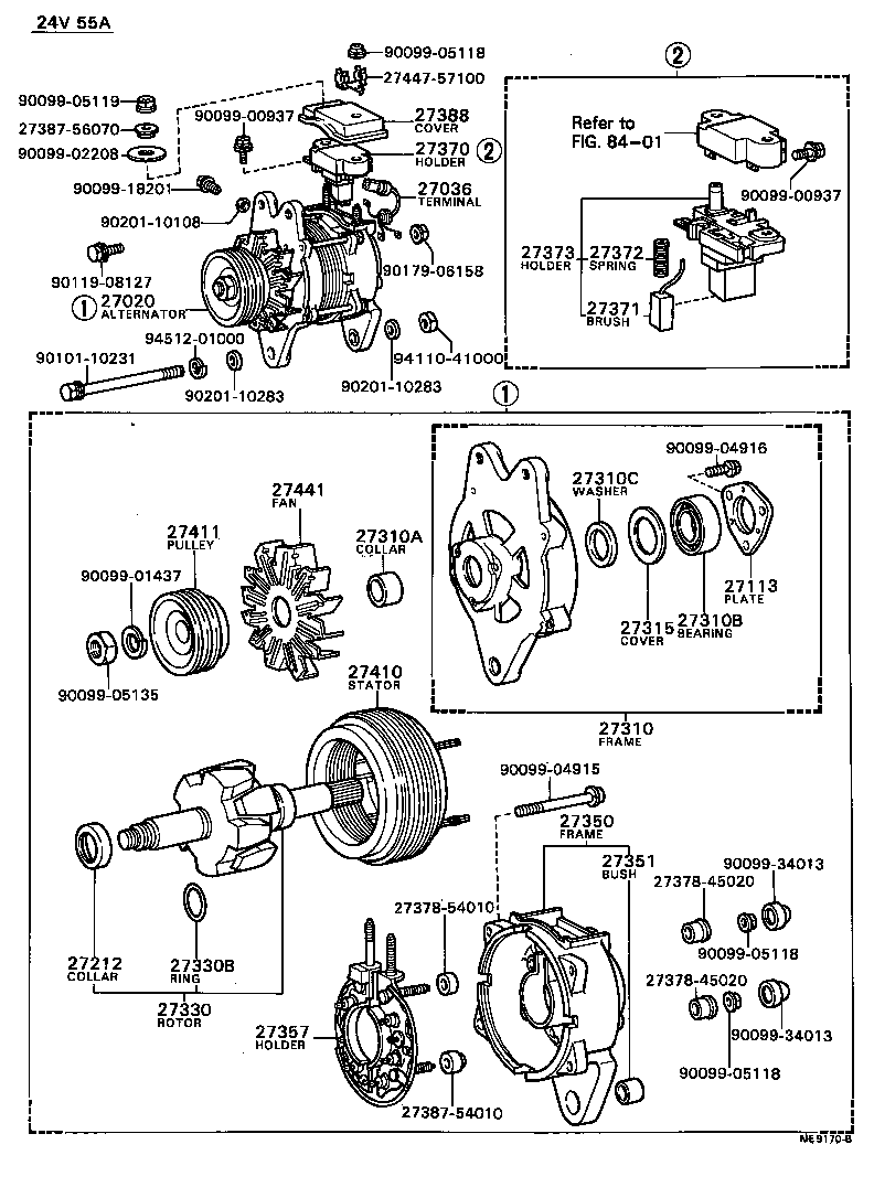 27310-56070 FRAME ASSY, DRIVE END, ALTERNATOR product image
