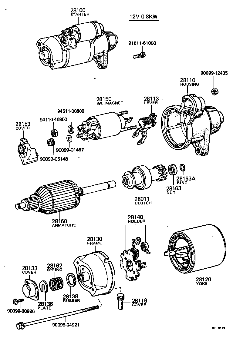 28100-34070 STARTER ASSY product image