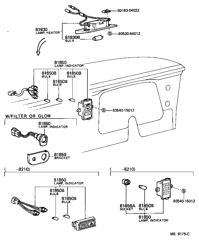 81850-36070 LAMP ASSY, INDICATOR product image