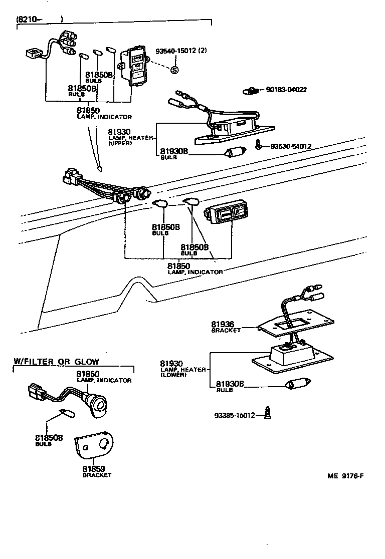 Toyota 81850-60360 LAMP ASSY, INDICATOR