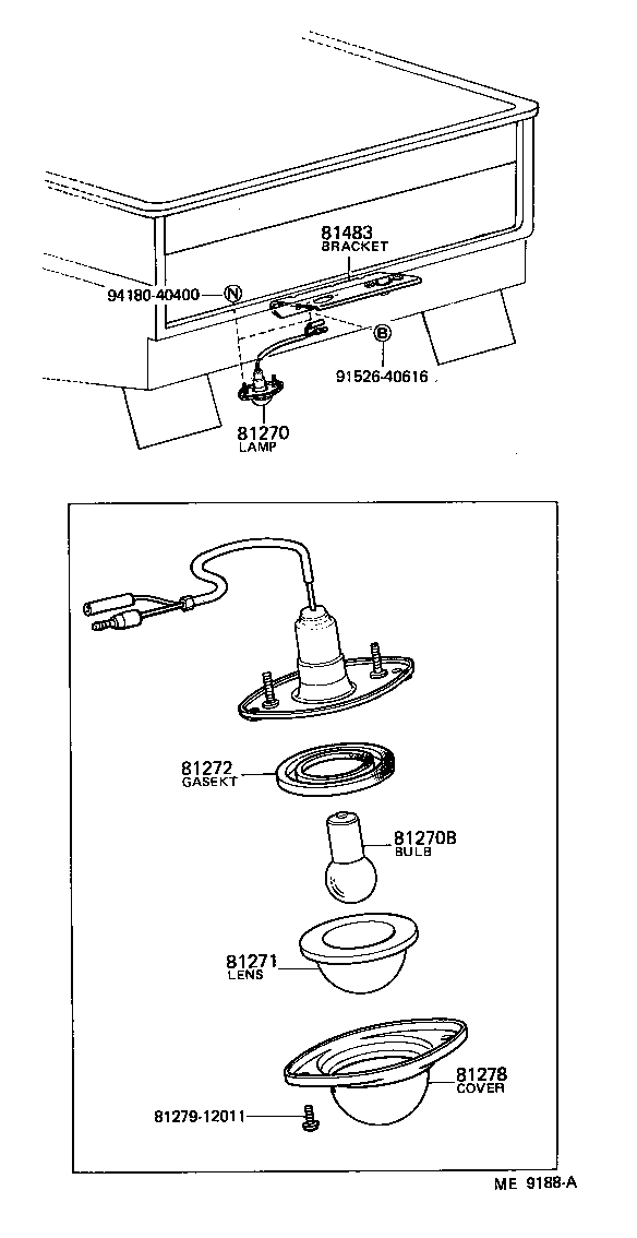 81270-60101 LAMP ASSY, LICENSE PLATE product image