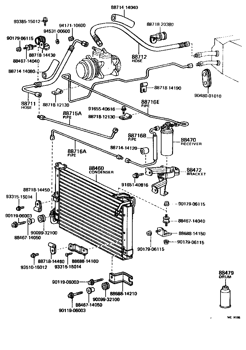88712-14541 HOSE, COOLER REFRIGERANT SUCTION, NO.2 product image