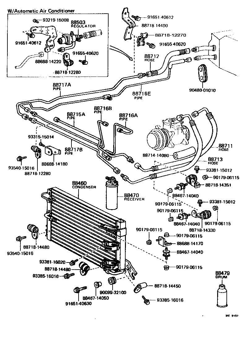 88712-14541 HOSE, COOLER REFRIGERANT SUCTION, NO.2 product image