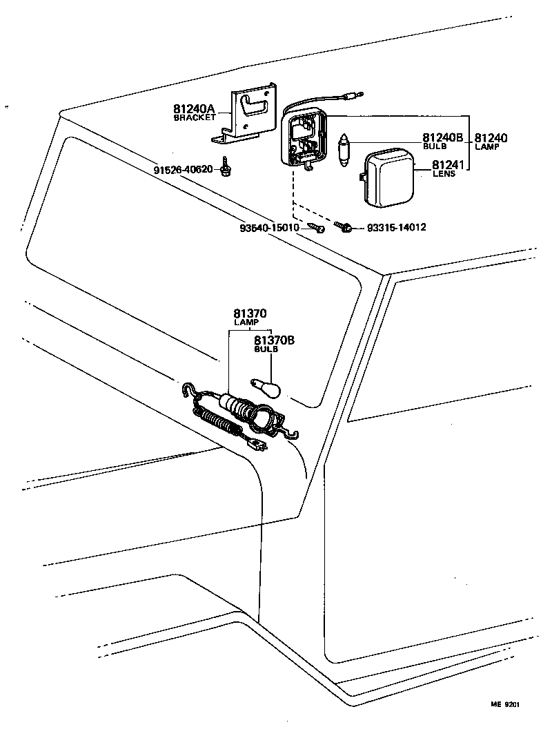 81240-90802 LAMP ASSY, ROOM, NO.1 product image