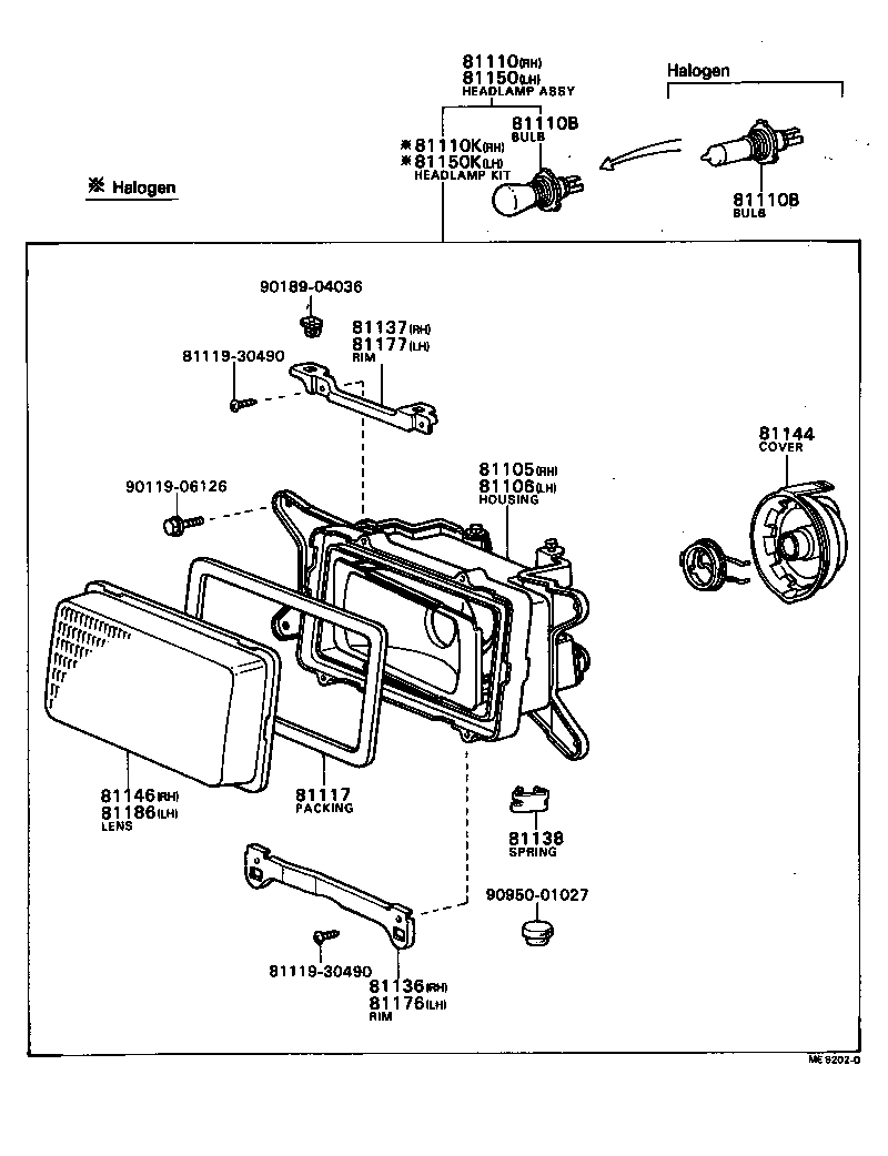 81150-29786 HEADLAMP ASSY, LH product image