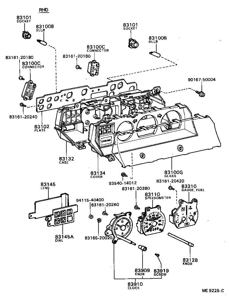 83132-20830 CASE, COMBINATION METER product image