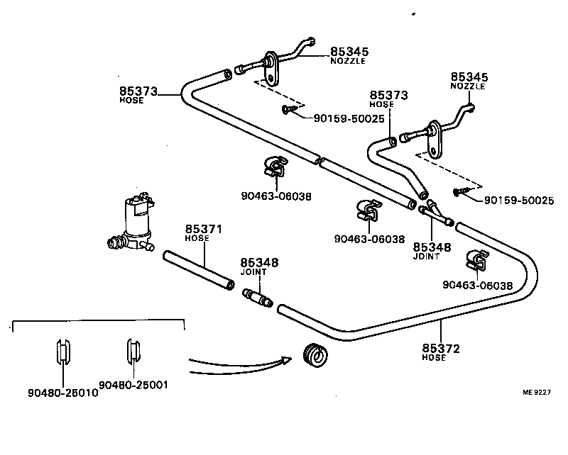 85361-20140 HOLDER, WINDSHIELD WASHER product image
