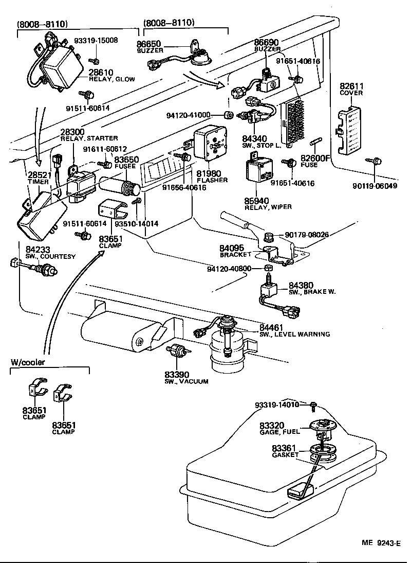 81980-25050 FLASHER ASSY, TURN SIGNAL product image