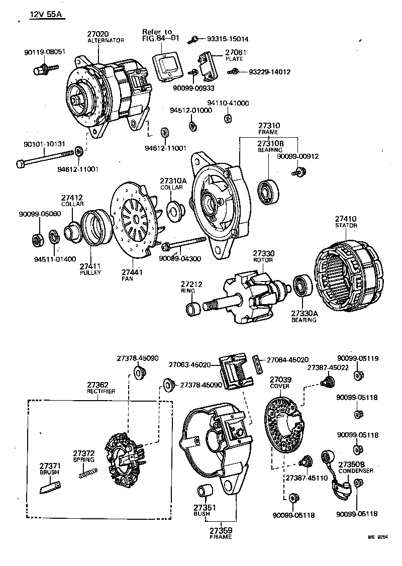 27310-38061 FRAME ASSY, DRIVE END, ALTERNATOR product image