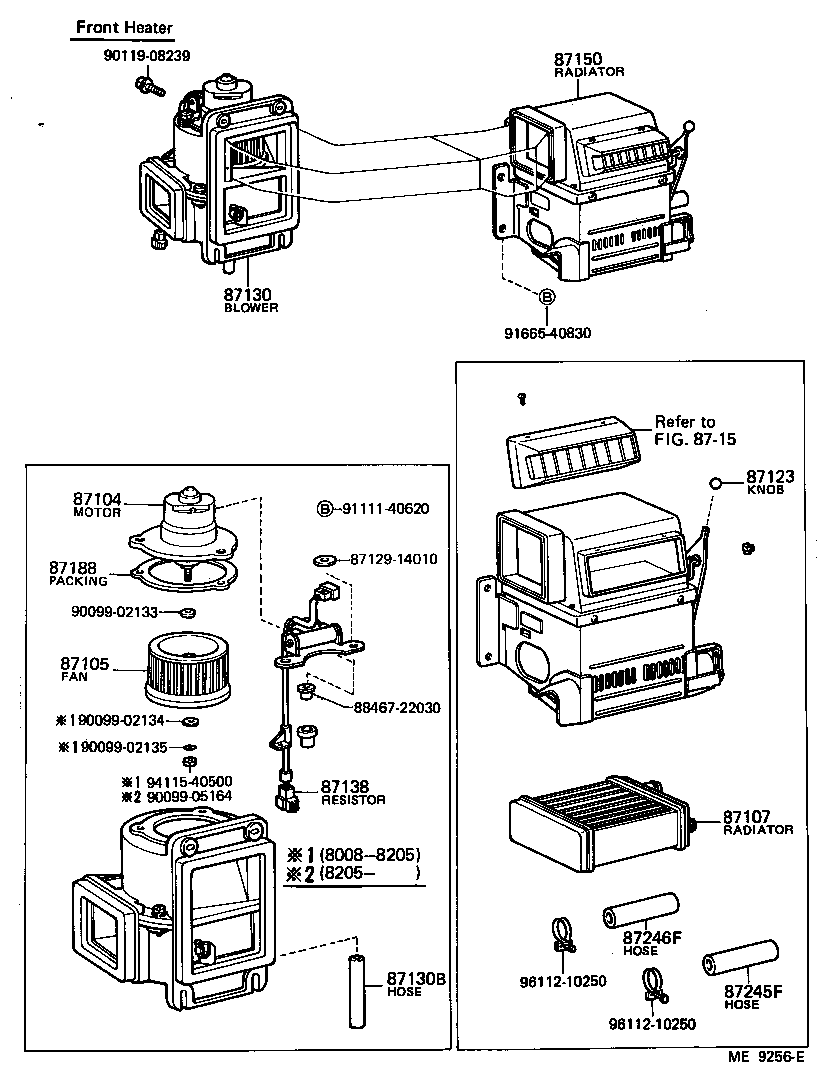 87104-60141 MOTOR SUB-ASSY, HEATER BLOWER product image