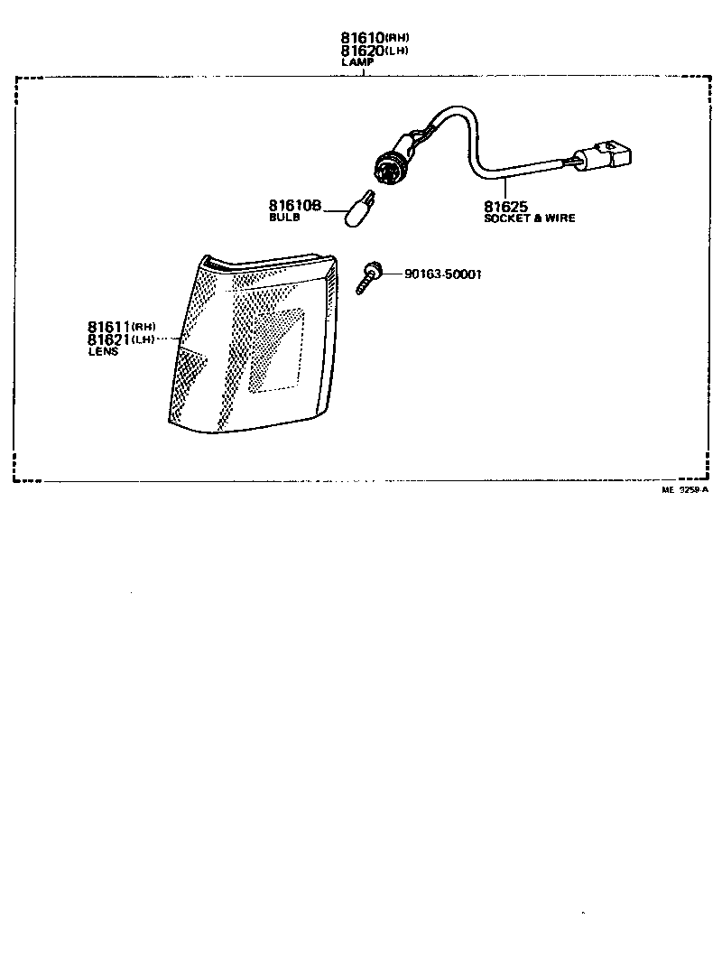 Toyota 81610-29166 LAMP ASSY, PARKING & CLEARANCE, RH