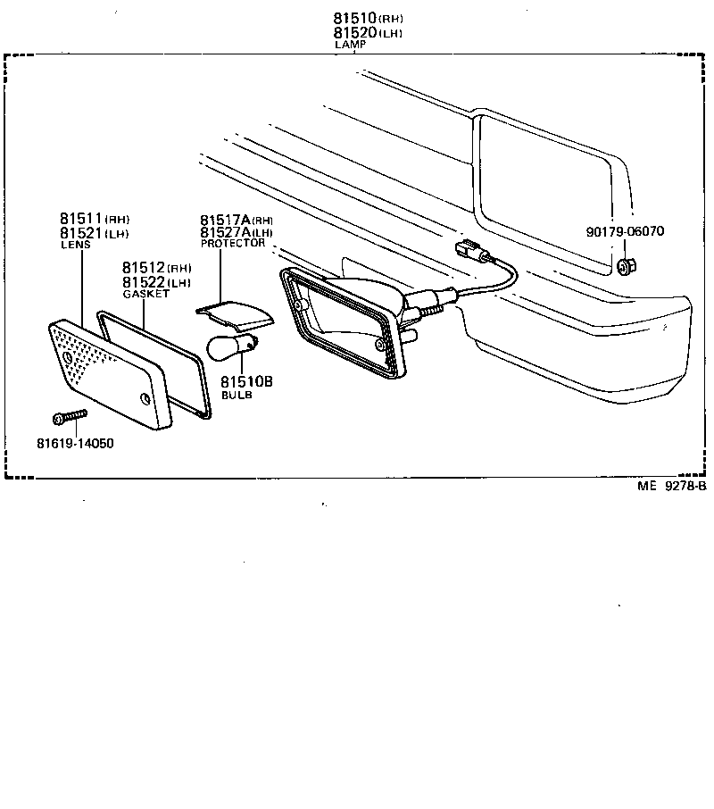 Toyota 99132-21270 BULB (FOR FRONT TURN SIGNAL LAMP)