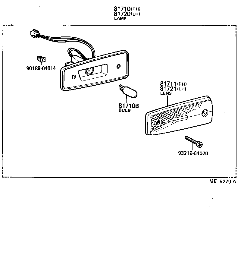 Toyota 81730-19306 LAMP ASSY, FRONT MARKER, RH