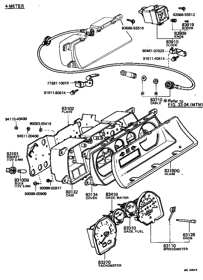 Toyota 99132-12034 BULB, COMBINATION METER, NO.1