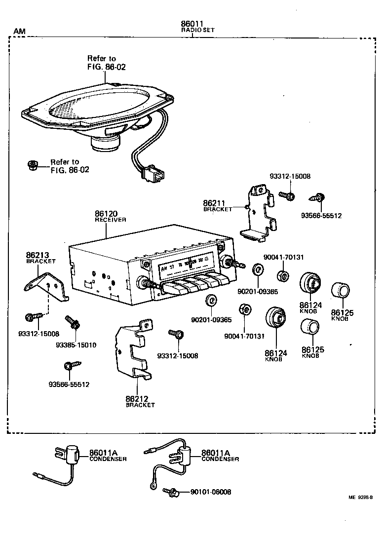 Toyota 86128-14420 KNOB, RADIO RECEIVER TONE
