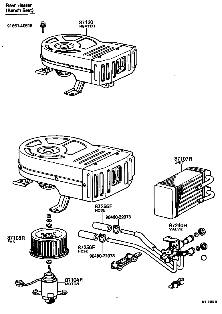 87104-60141 MOTOR SUB-ASSY, HEATER BLOWER product image