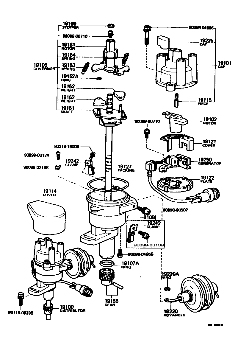19100-38150 DISTRIBUTOR ASSY product image