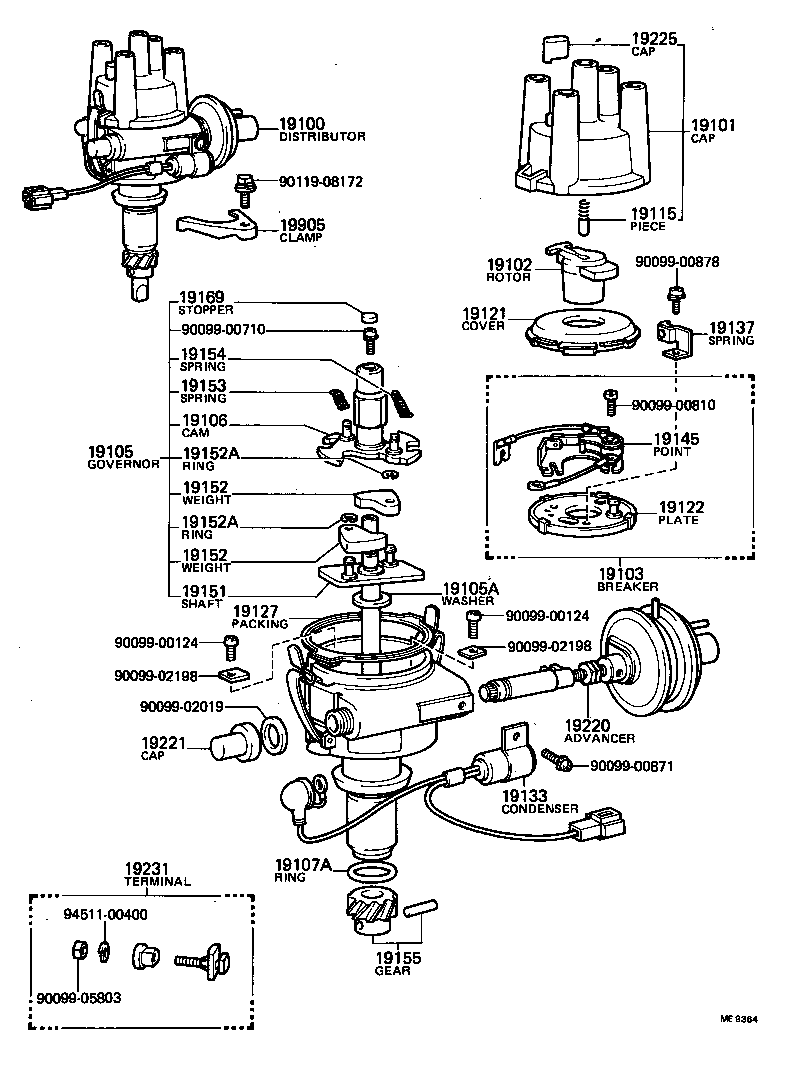 19102-70010 ROTOR SUB-ASSY, DISTRIBUTOR product image