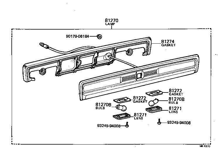 81272-20120 GASKET, LICENSE PLATE LAMP BODY product image