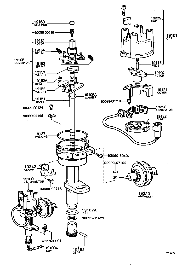 19100-31120 DISTRIBUTOR ASSY product image